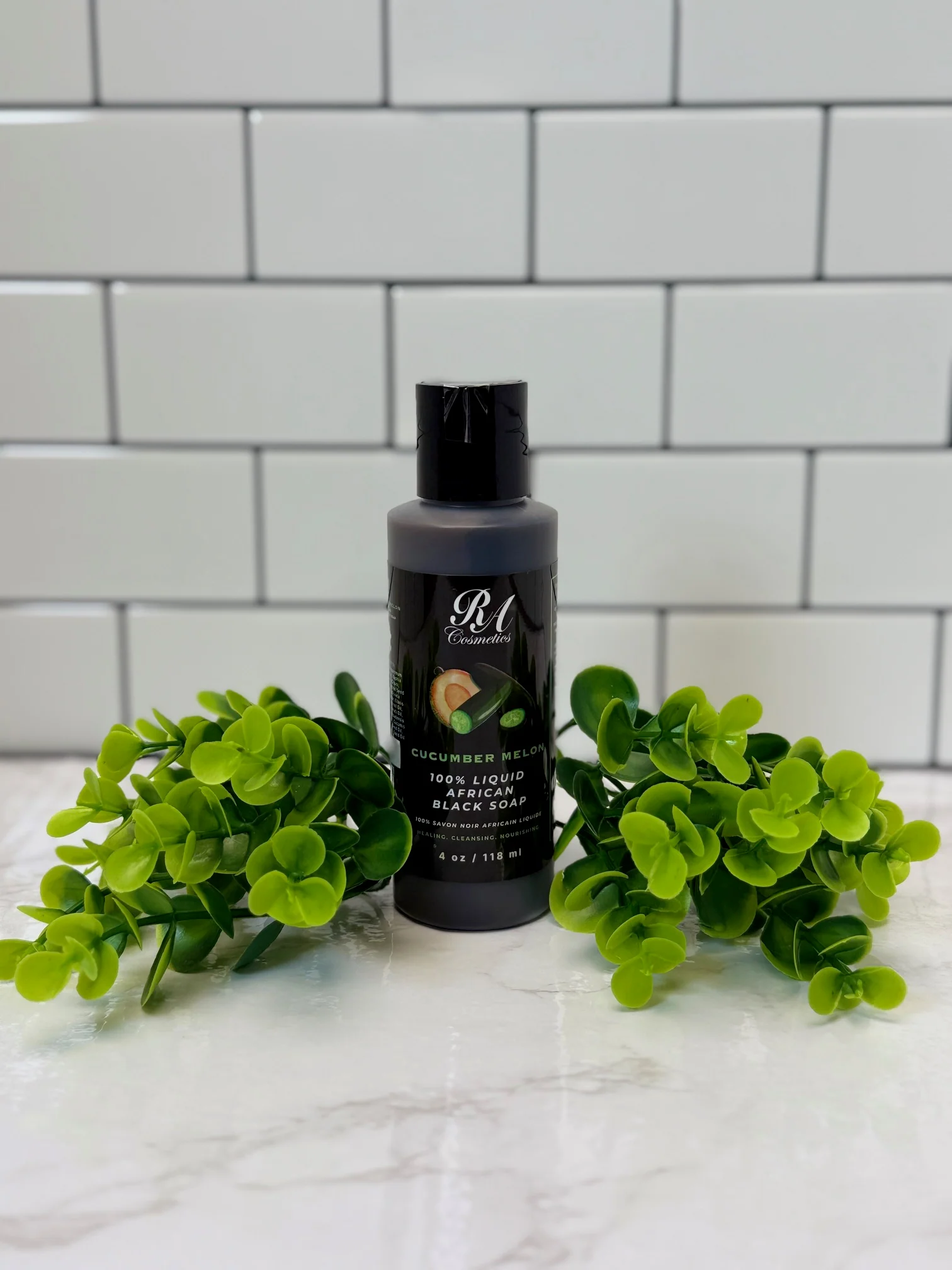 Liquid 100% African Black Soap w/ Cucumber Melon - Image 10