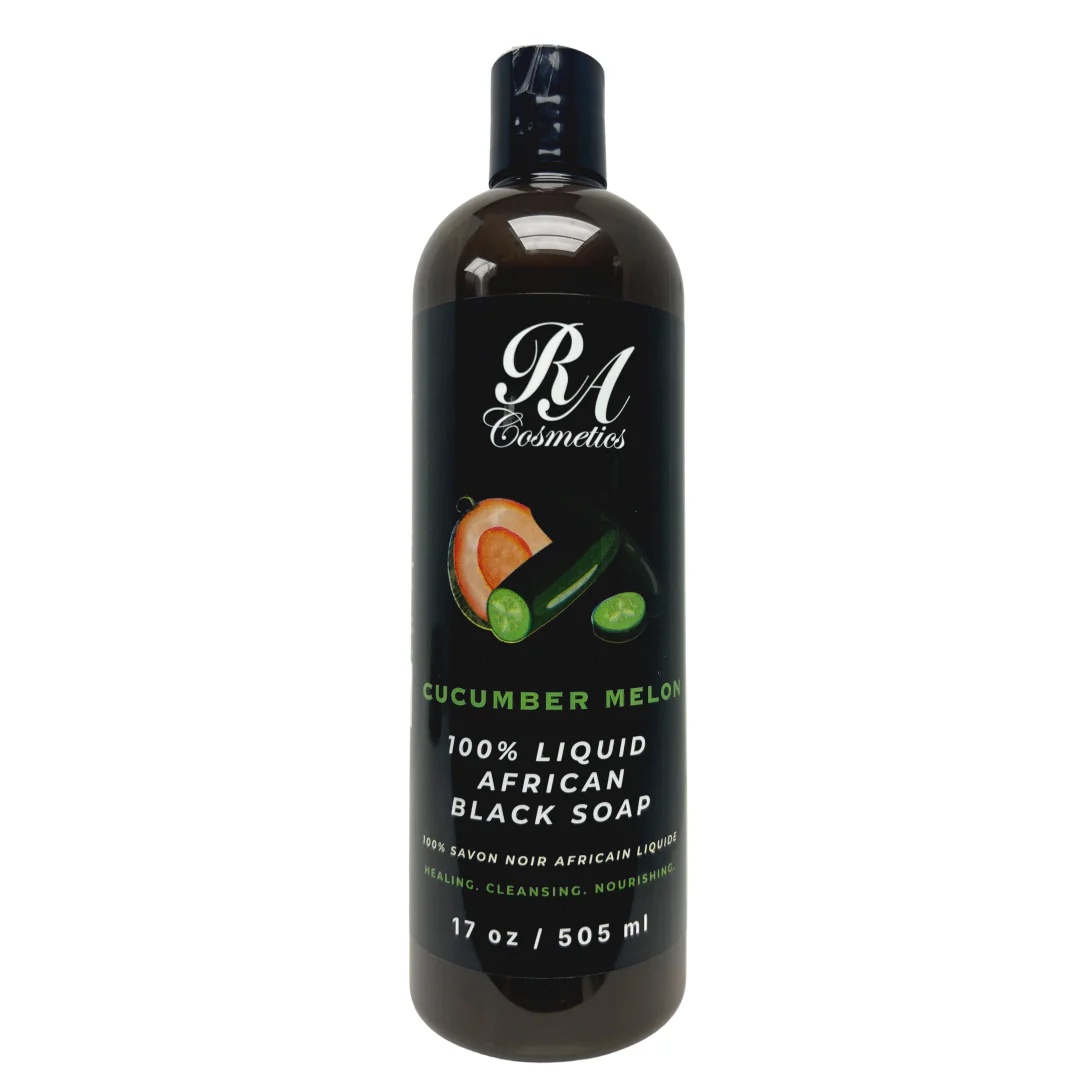 Liquid 100% African Black Soap w/ Cucumber Melon - Image 13